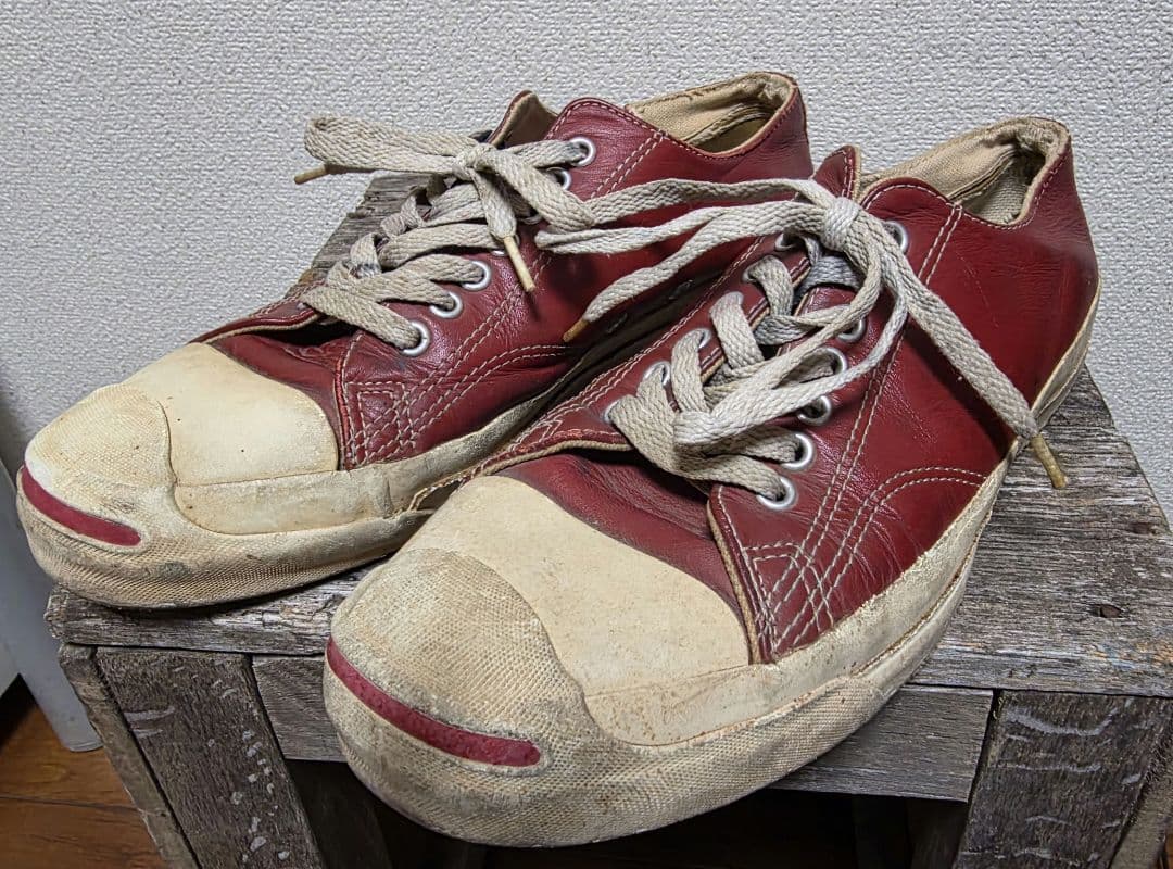 90S コンバースジャックパーセル レッド 26.5cm USA製　ヴィンテージ