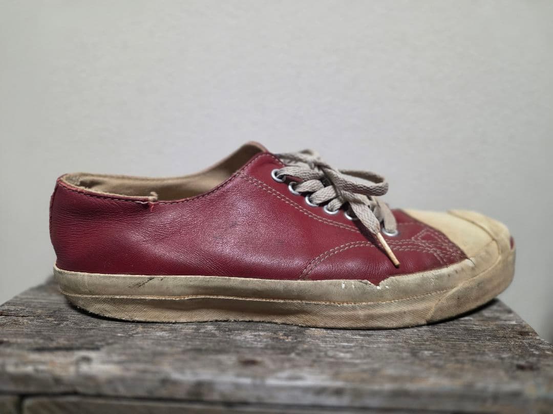 90S コンバースジャックパーセル レッド 26.5cm USA製　ヴィンテージ