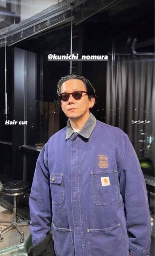 Carhartt アクティブジャケット stussy元ネタの幻級ネイビー色