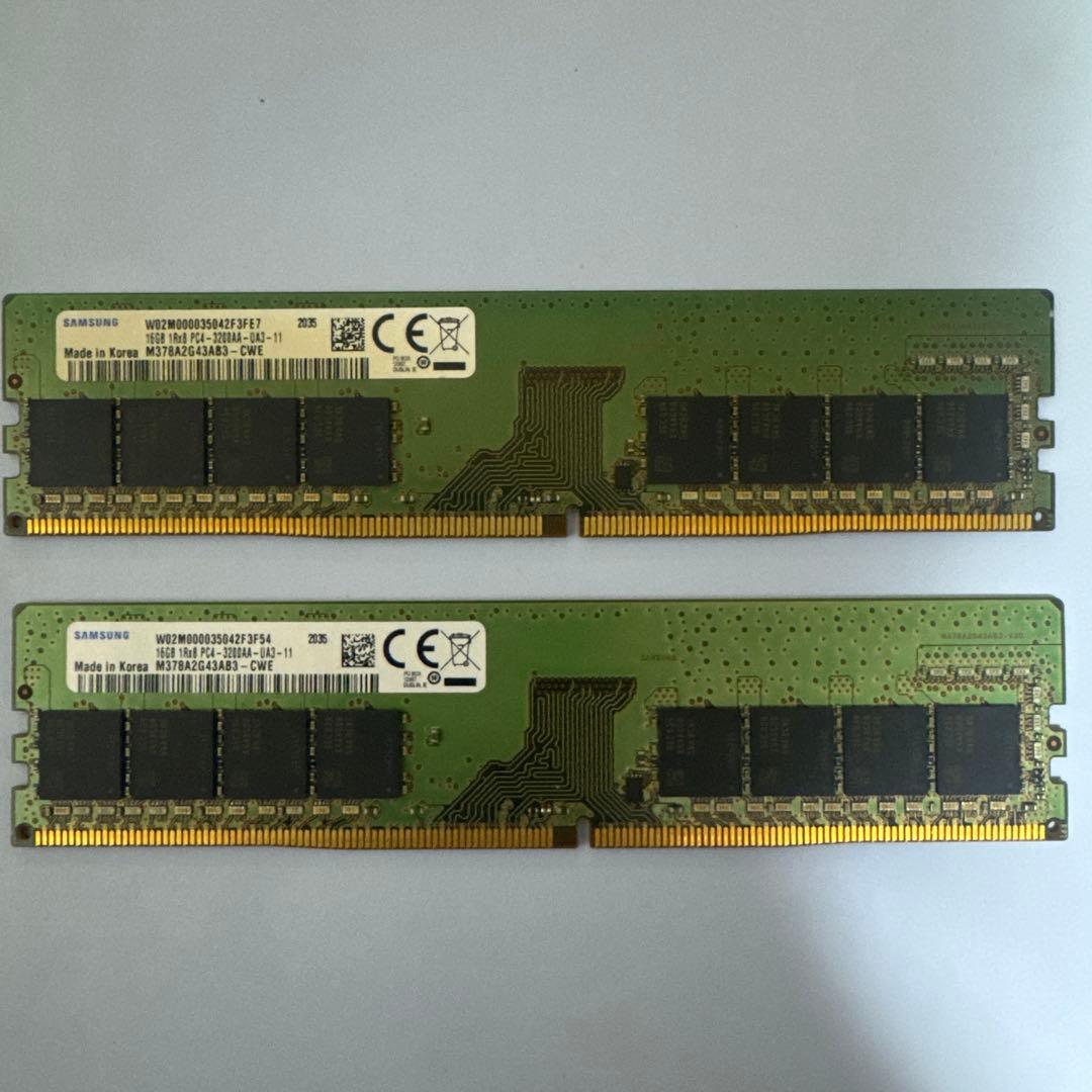 サムスン DDR4 3200 32GB 動作確認済み SAMSUNG（サムスン） SAMSUNG ORIGINAL サムスン純正 DDR4-3200 32GB