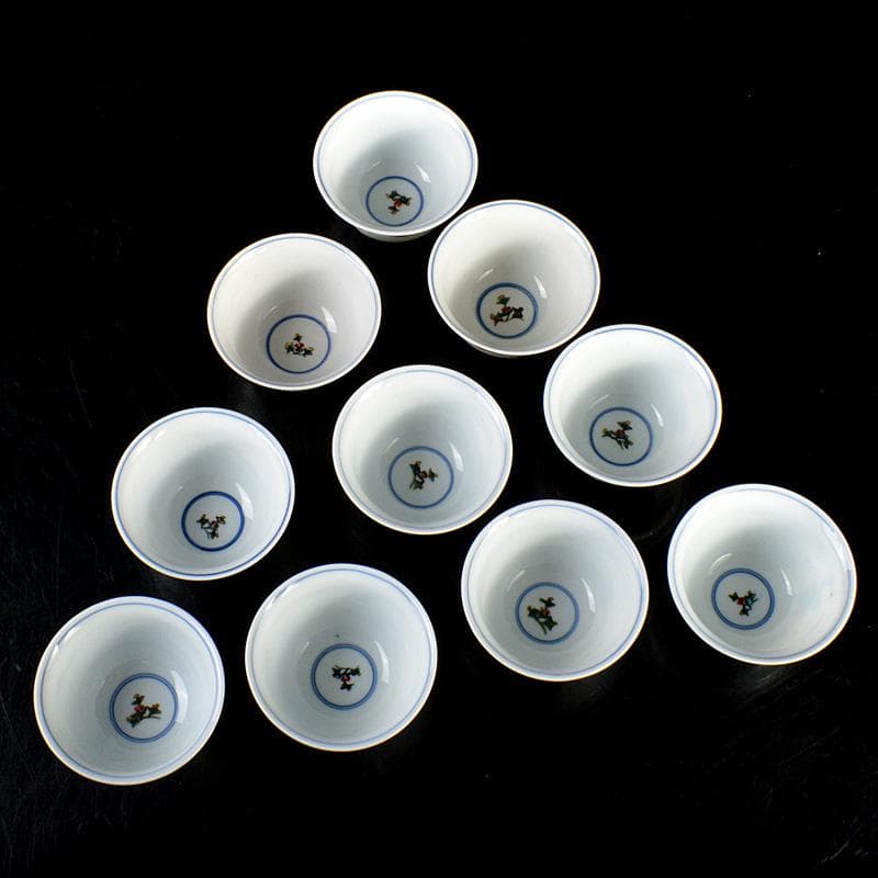 九谷焼 堀江青光作 色絵唐子文 波出茶碗 10客 共箱 V 6232C - メルカリ