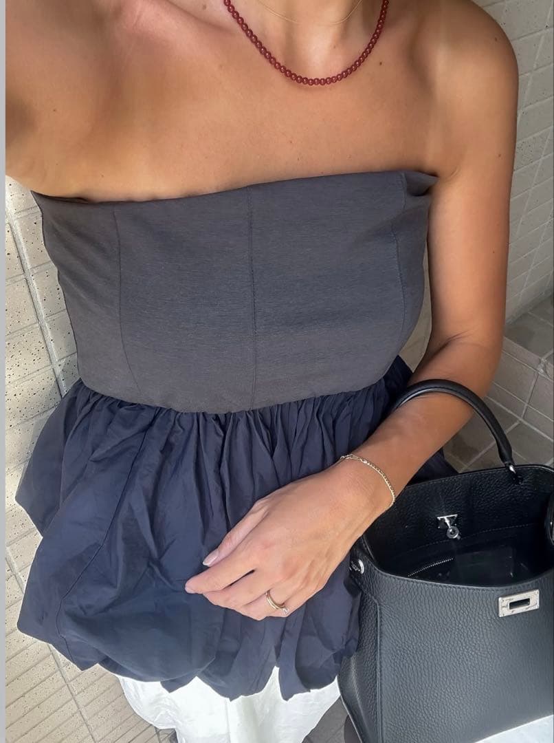 CAVEZA ROSSO 8/7発売 タフタバルーンベアトップ 新品/送料込み CAVEZA ROSSO - タフタバルーンベアトップ (グレー) | Sir online