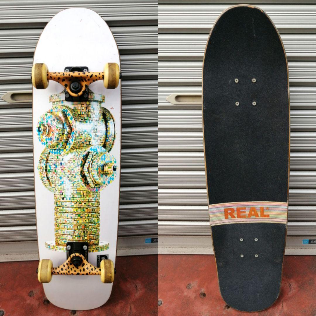 希少✨ REAL x HAROSHI x HUF コラボ / スケートボード HUF（ハフ） スケボー スケートボード デッキ 8.25インチ HUF Spider