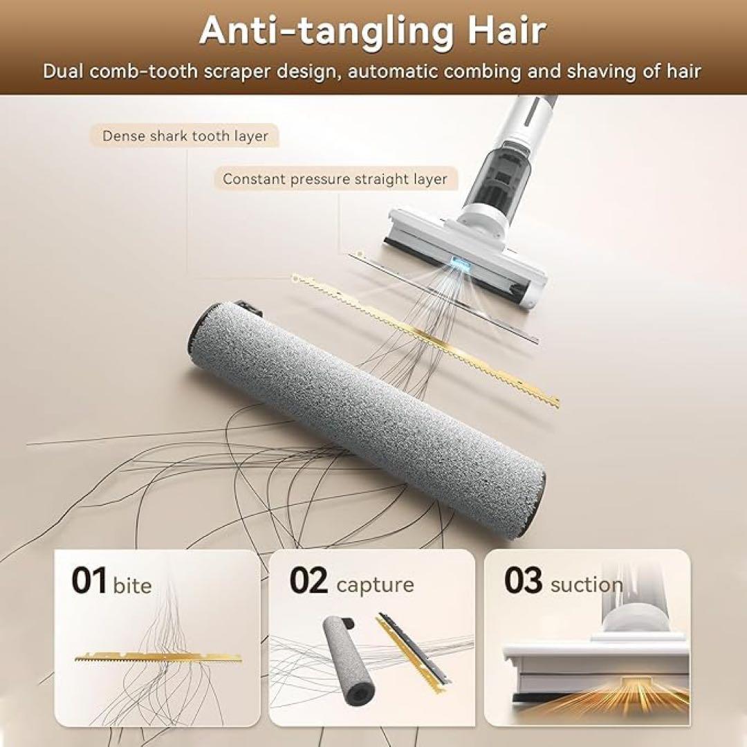 水拭き掃除機 JONR ED12 Lite コードレススティック掃除機 乾湿両用