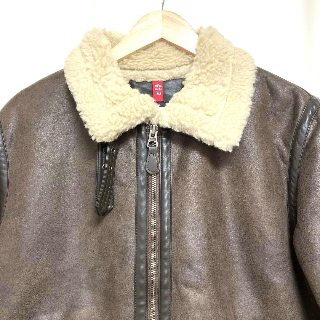 アルファ B-3フライトジャケット フェイクレザー XLサイズ - メルカリ