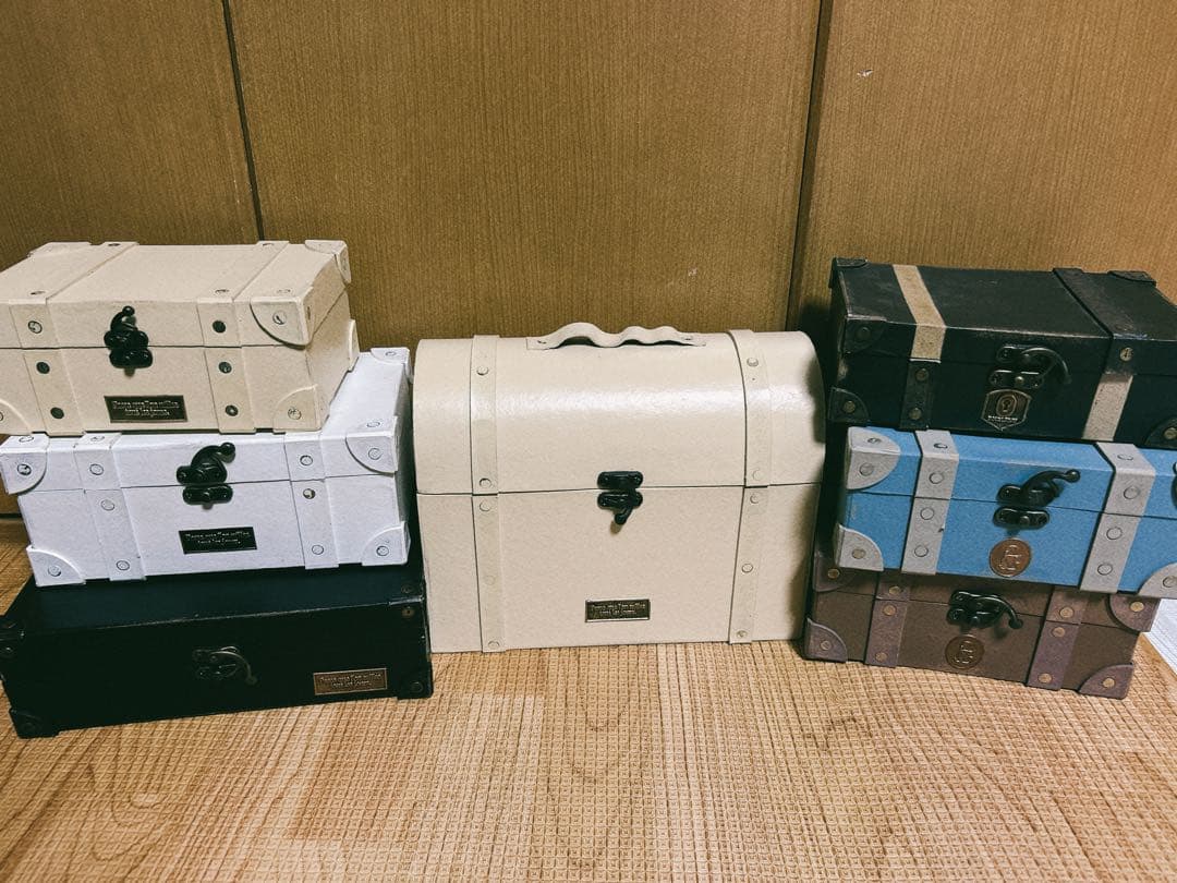 新品トランク風トレジャーBOX アンティークBOX 小物入れ7点セット HAGiHARA（萩原） トランク アンティーク調 収納ボックス チェスター