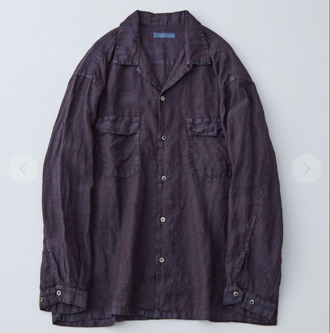 リネン ピグメントバイオ オープンカラーシャツ リネン ピグメントバイオ オープンカラーシャツ｜nest Robe / CONFECT