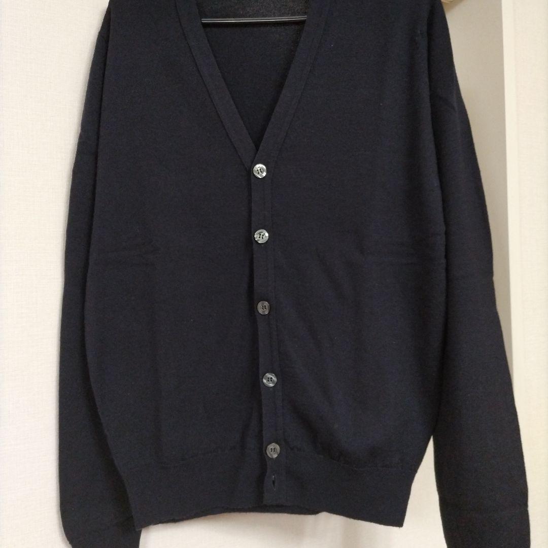 JOHN SMEDLEY ネイビー カーディガン L 通販