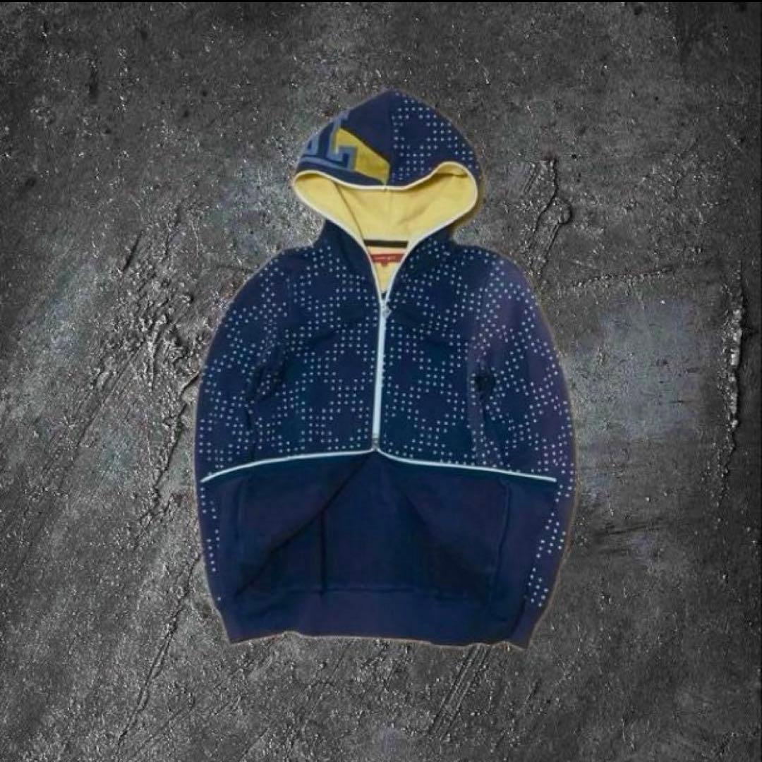 00s archive ダブルジップパーカー y2k 短丈 鬼フェード グランジ