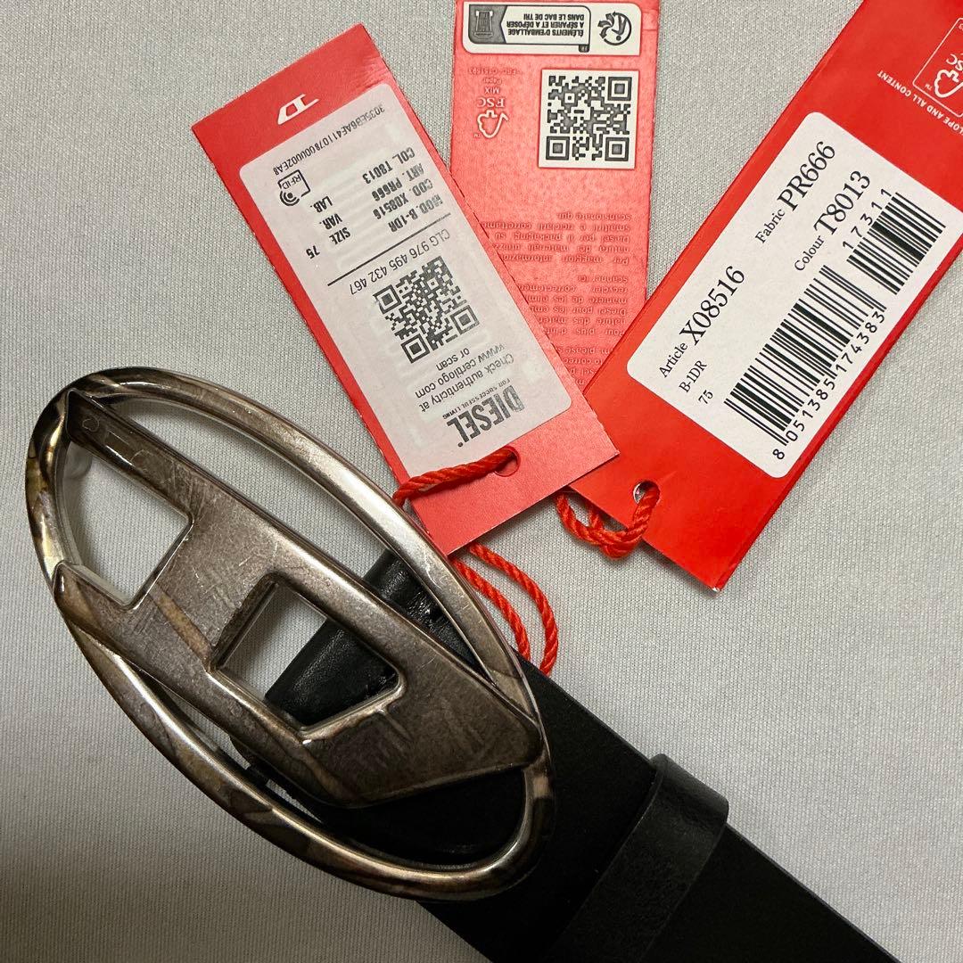 洗練されたデザイン DIESEL　Dロゴベルト　B -1DR 訳あり75