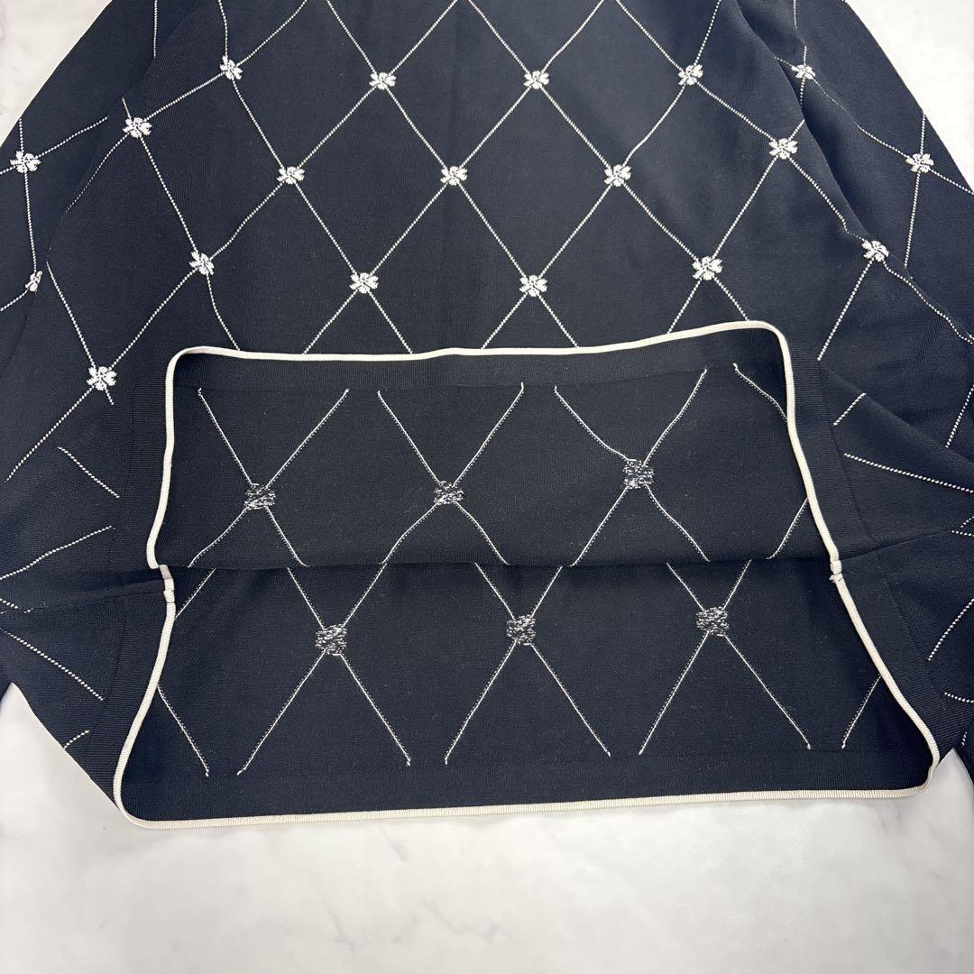 現行 未使用級 3XL✨】レリアン ミニフラワーニットプルオーバー 黒