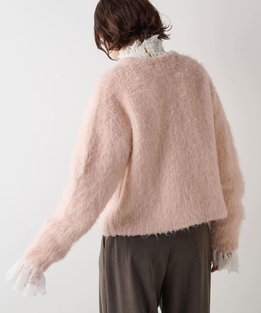 まりっぺ様Whim Gazette ミックスヤーンクルーネックニットプル