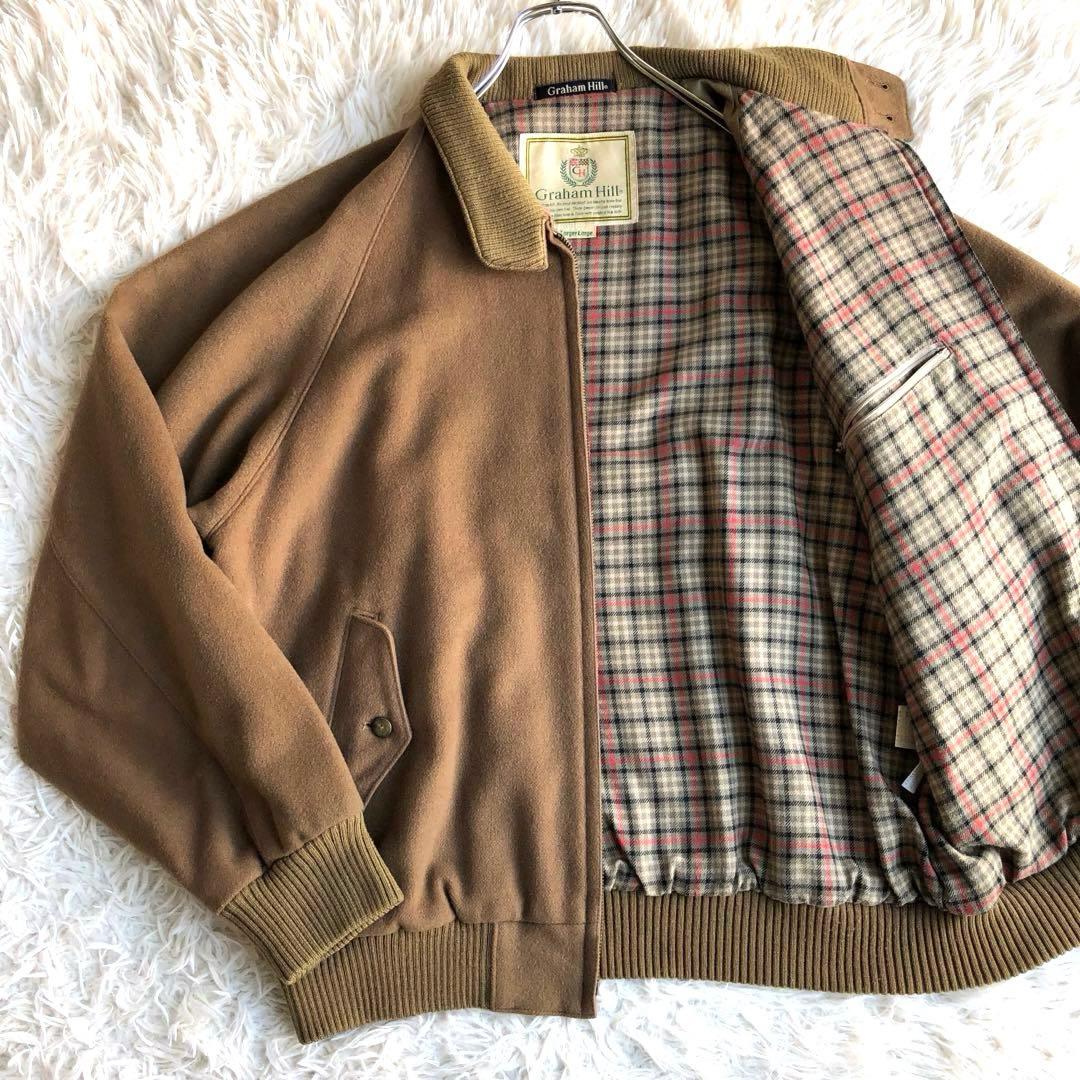 カシミヤ混 XL】グラハムヒル スイングトップ ハリントン G9 キャメル