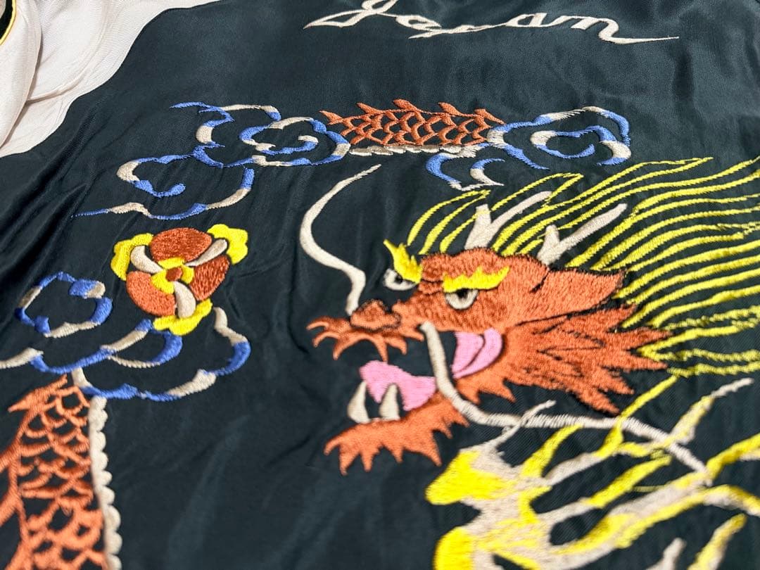 美品 テーラー東洋 2面用 虎 龍 日本限定スカジャン レーヨン vintage