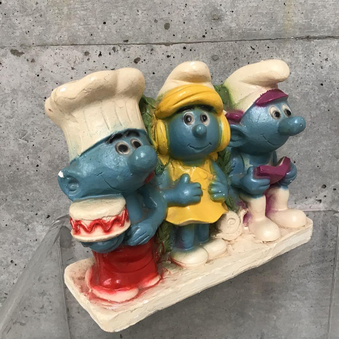 スマーフ ビンテージ 飾り 置物 貯金箱 陶器製