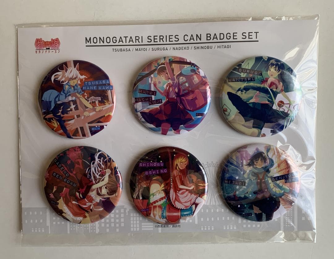 【レア】　物語シリーズ セカンドシーズン 缶バッジセット(7個組)