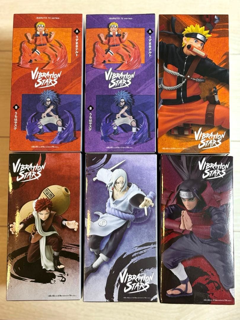 ナルトフィギュア6体セット　ナルト＋サスケ＋我愛羅＋君麻呂＋柱間セット