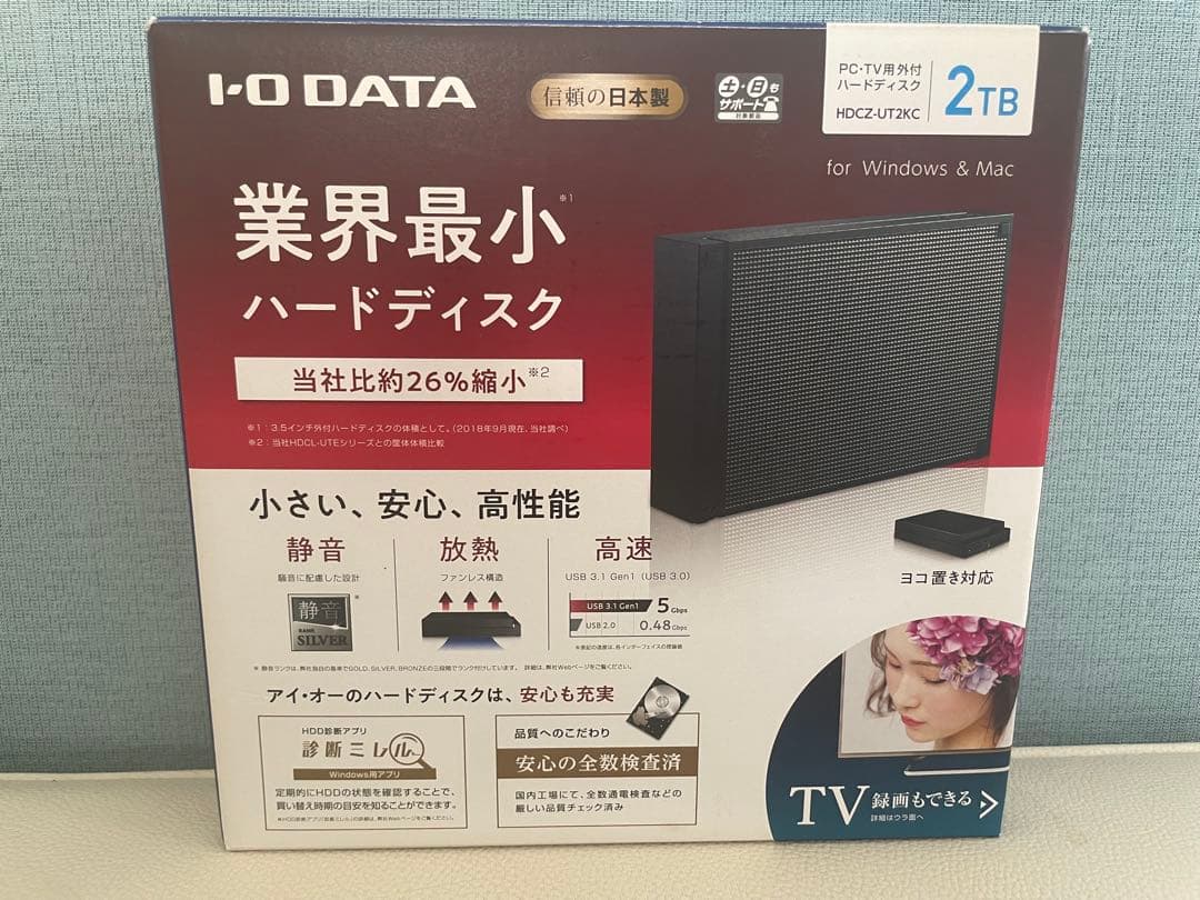 新品】I-O DATA 2TB 外付けハードディスク HDC-U2ZK