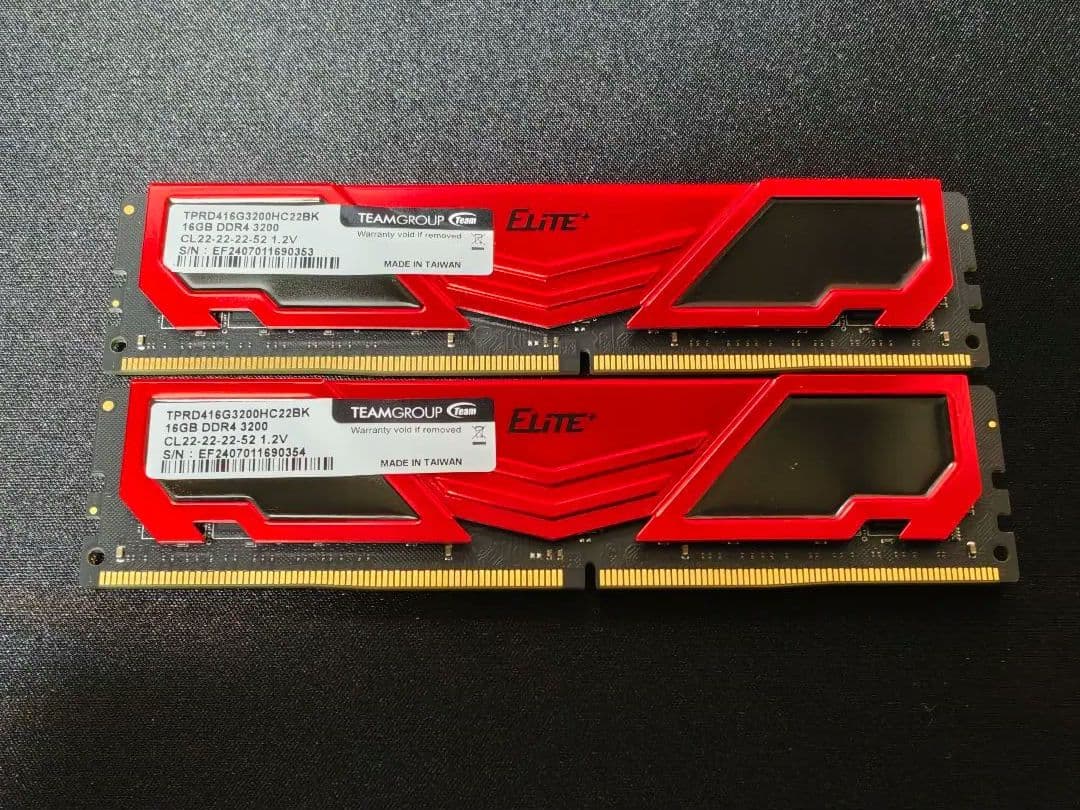 W*D様 TEAM DDR4-3200 16GB×2枚 TeamGroup T-FORCE VULCAN Z 32GB (2 x 16GB) DDR4-3200 PC4-25600