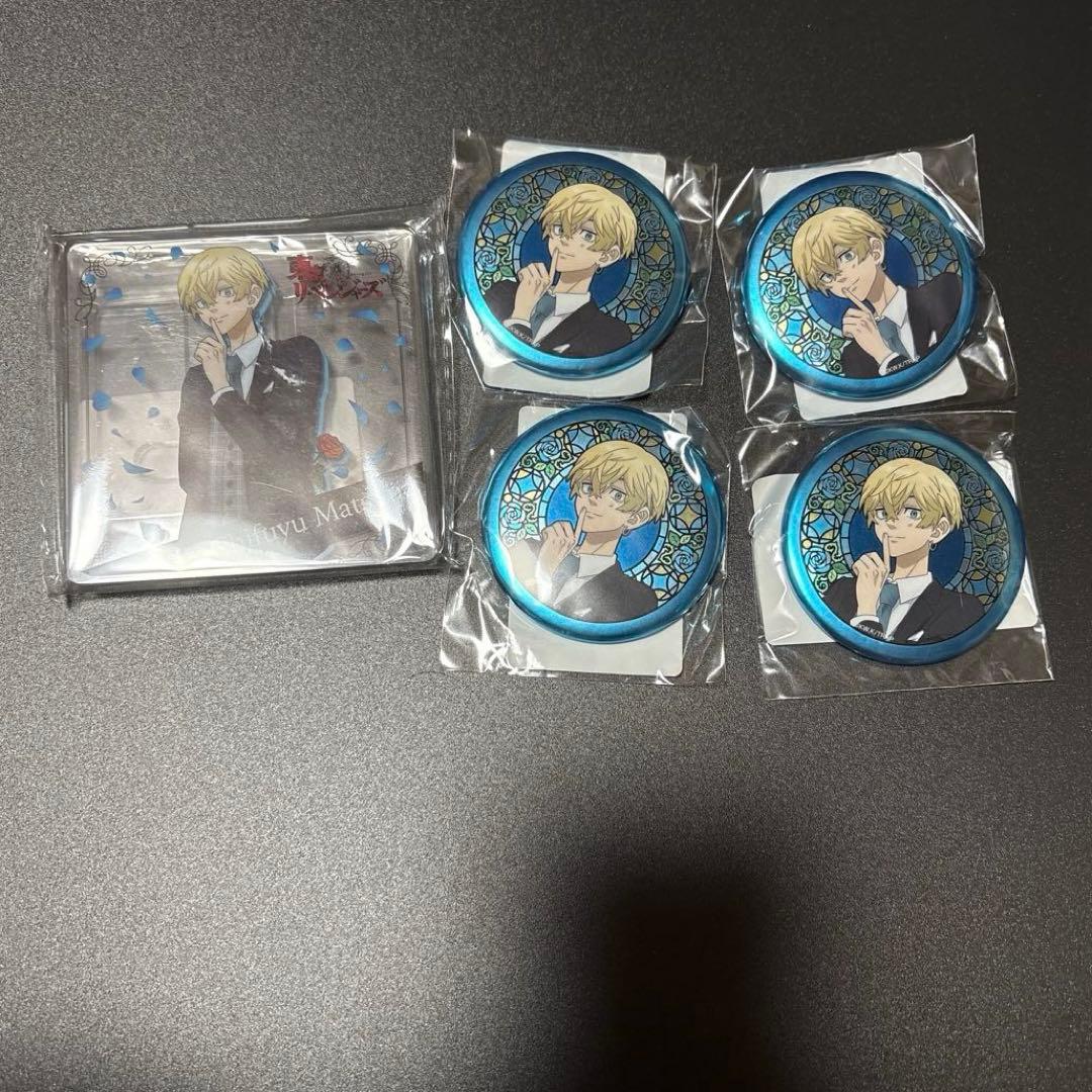 東京リベンジャーズ 松野千冬 DMMスクラッチくじ 缶バッジ コースター