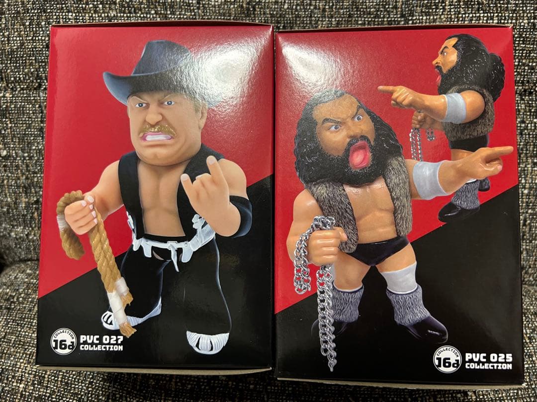 16dソフビ☆スタン・ハンセン（黒）&ブルーザー・ブロディ2体セット