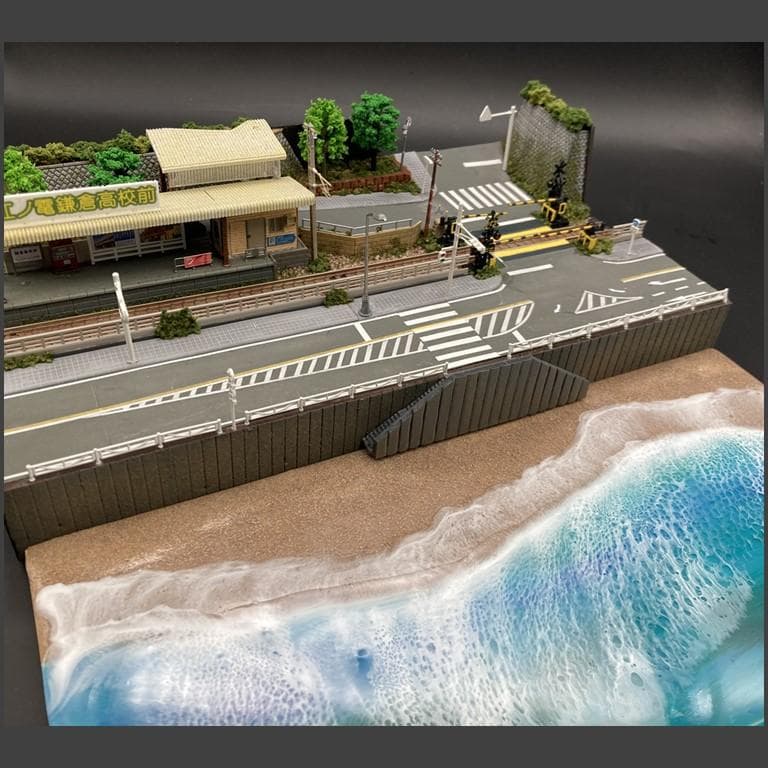 専用【江ノ電ジオラマ】鎌倉高校前駅＆スラムダンク踏切一体化 Nゲージ