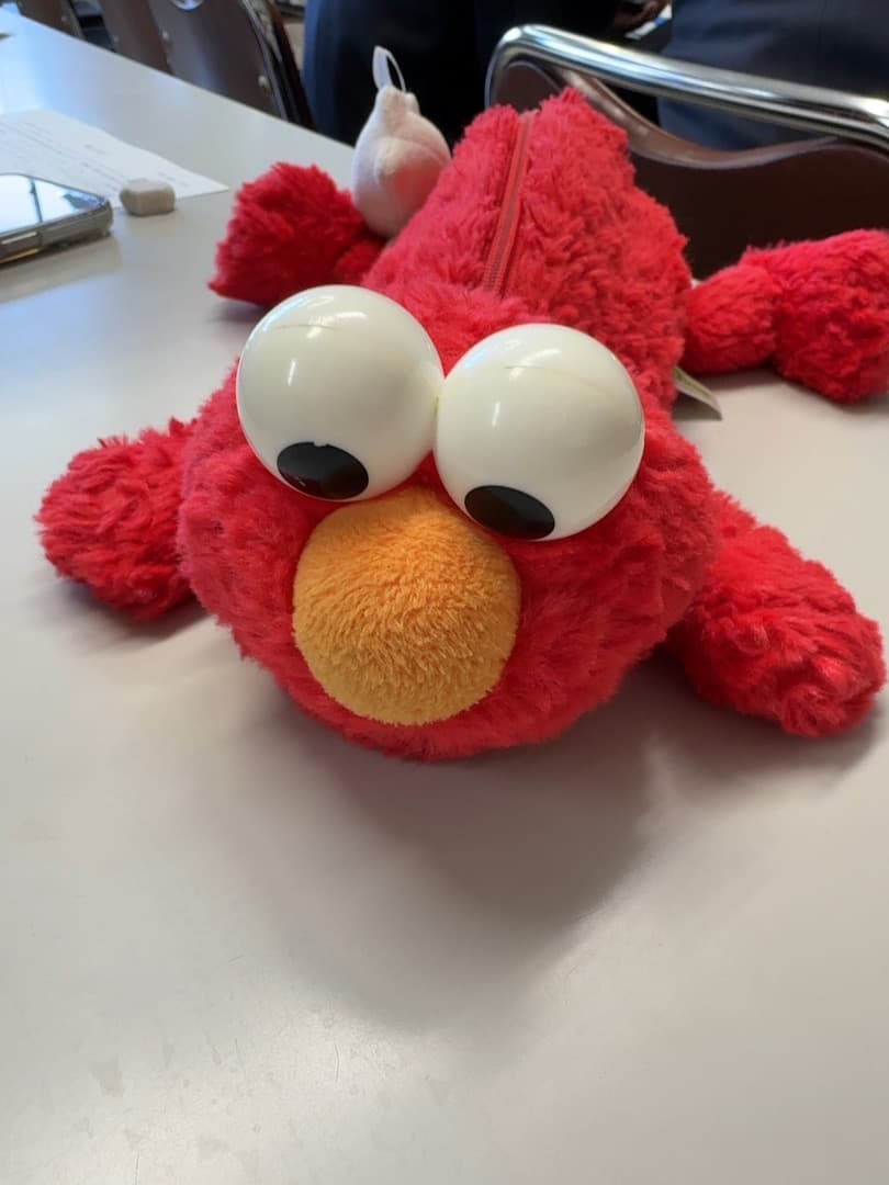 エルモ ぬいぐるみ　筆箱 NICI ニキ フィギュア ポーチ フィギュアポーチ セサミストリート