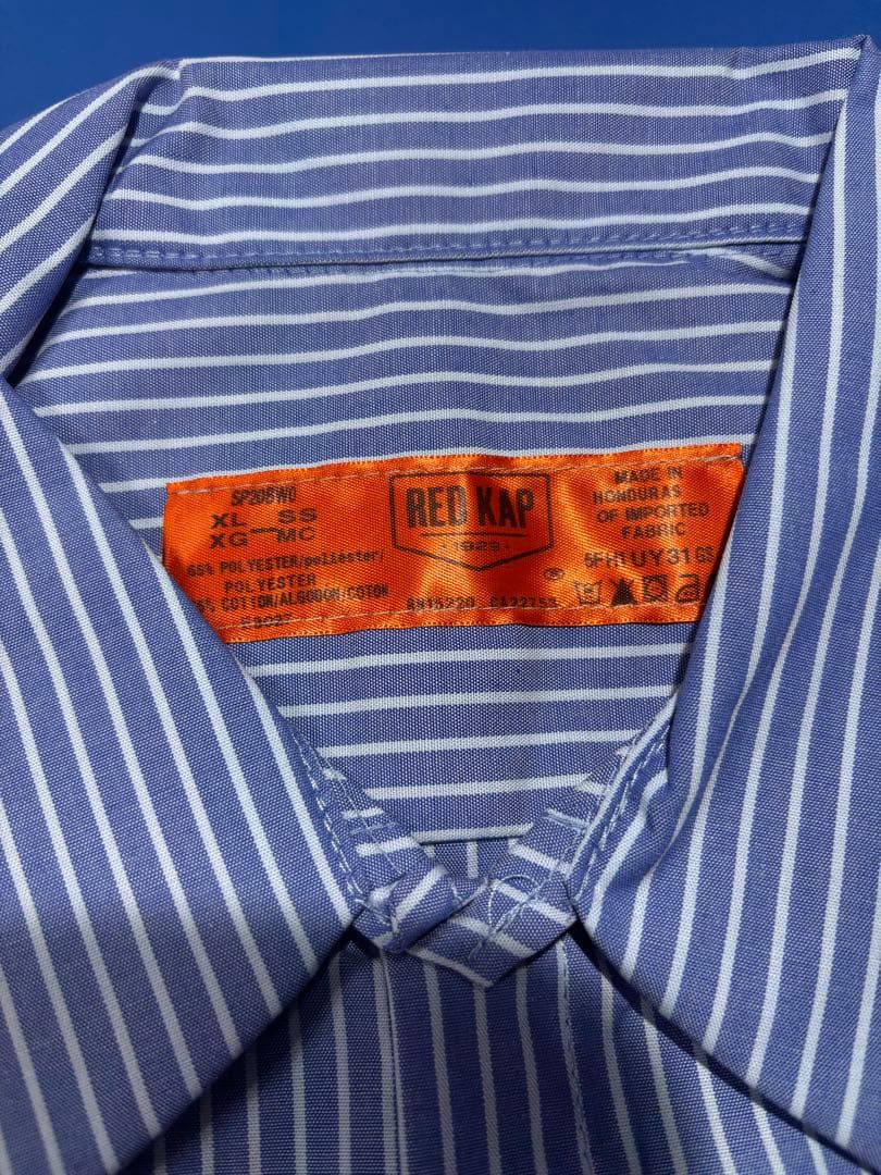 【早い者勝ち】knosis ストライプ ワークシャツ 青 XL 新品未使用