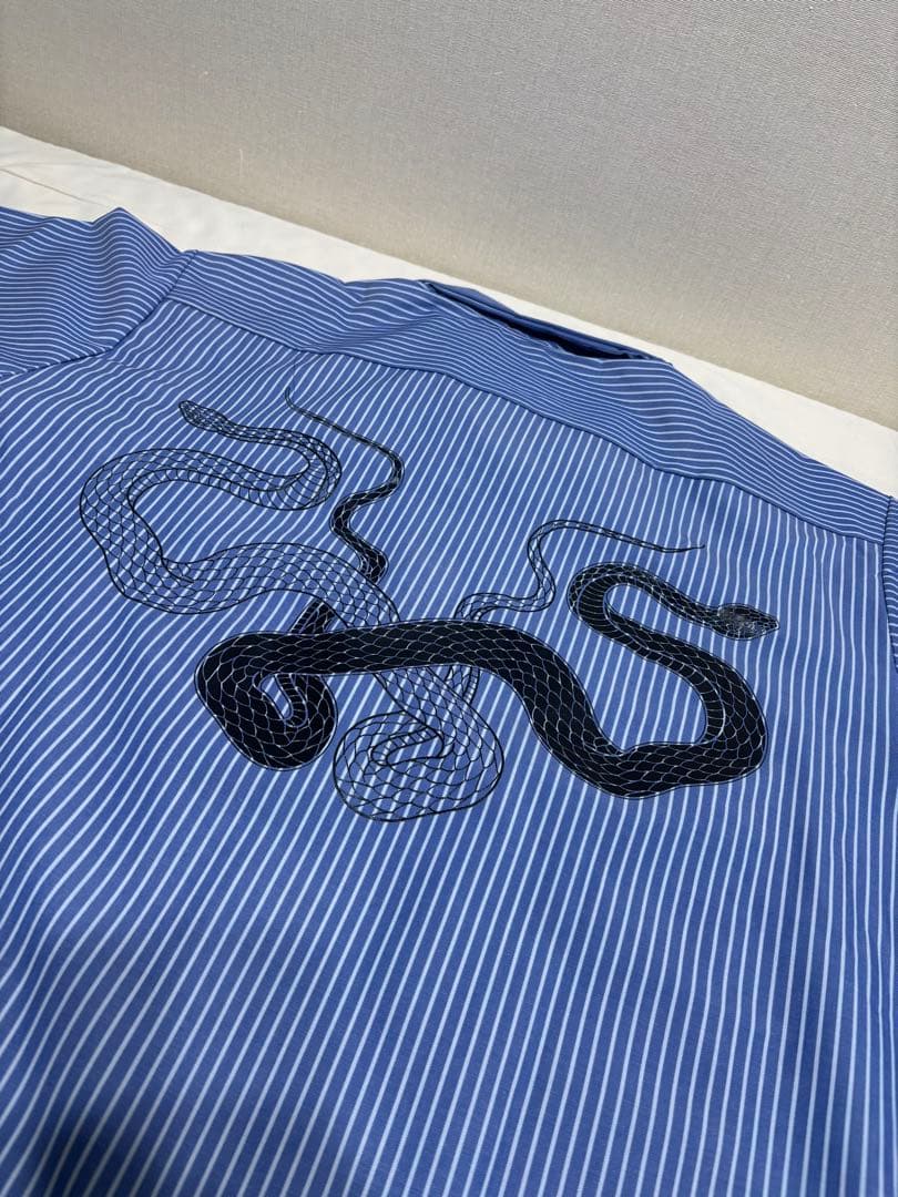 【早い者勝ち】knosis ストライプ ワークシャツ 青 XL 新品未使用