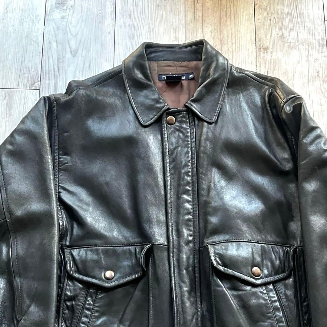 80s- NAUTICA A2 レザージャケット XL 短丈 海外ストリート - メルカリ