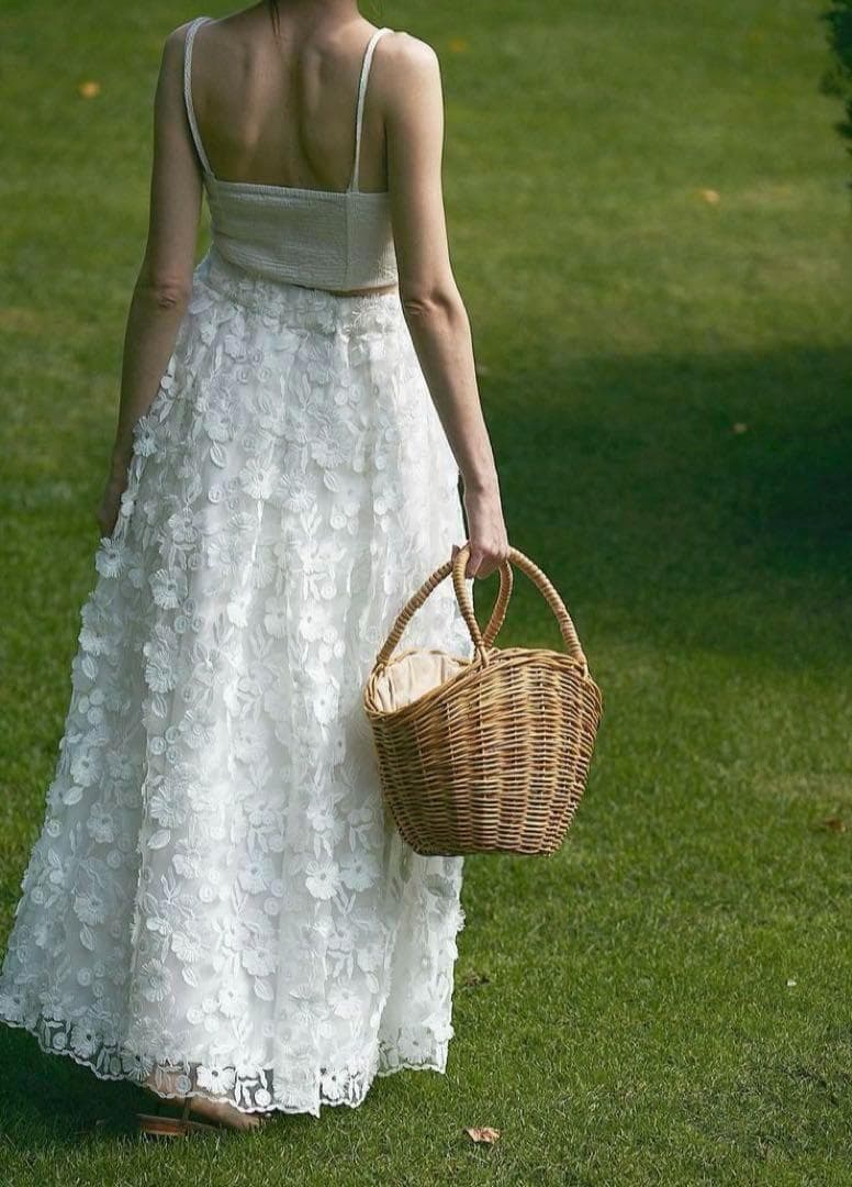 ツルバイマリコオイカワ odette フラワーレーススカート36 - メルカリ