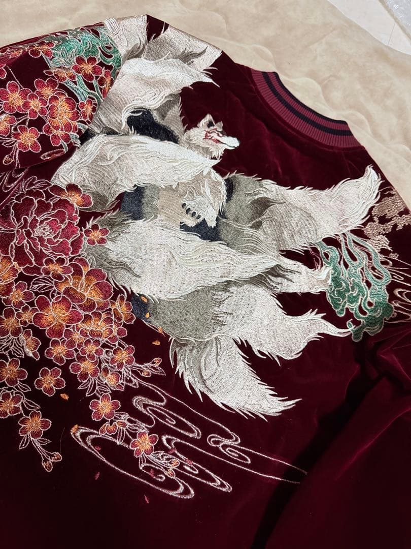 未使用 別珍 Skajan 狐 花 日本限定 スカジャン vintage 美品 - メルカリ