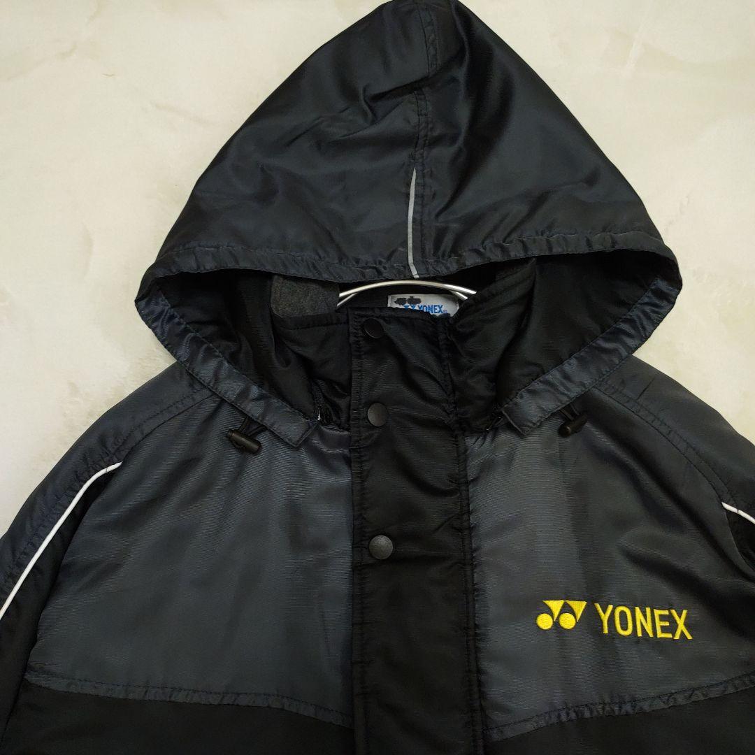 YONEX ベンチコート ロング丈 ヒートカプセル 黒 S フード着脱可 兼用