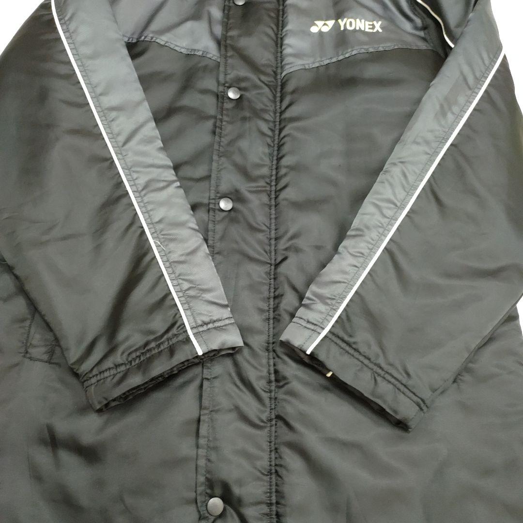 YONEX ベンチコート ロング丈 ヒートカプセル 黒 S フード着脱可 兼用