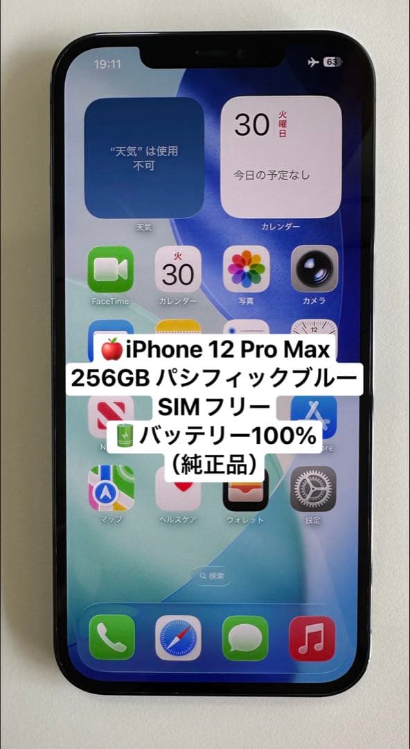 iPhone 12 Pro Max 256GB パシフィックブルー SIMフリー iPhone 12 Pro Max 256GB ブルー SIMフリー iPhone 12 pro max 256GB