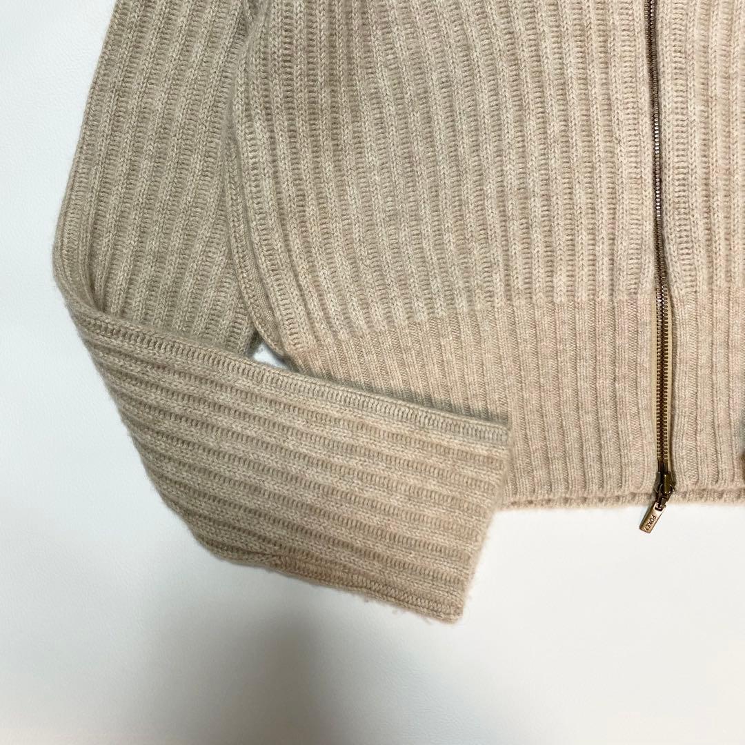 カシミヤ100%✨ FOXEY 2way ジップアップカーディガン ニット