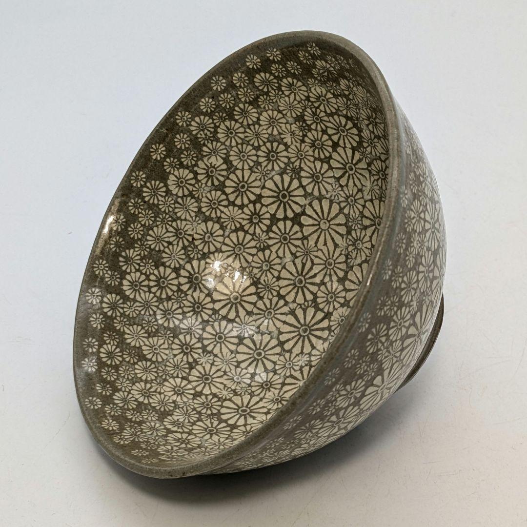 海青堂窯 鄭正黙 菊絵茶碗 共箱 高麗青磁 高麗茶碗 抹茶碗 抹茶茶碗