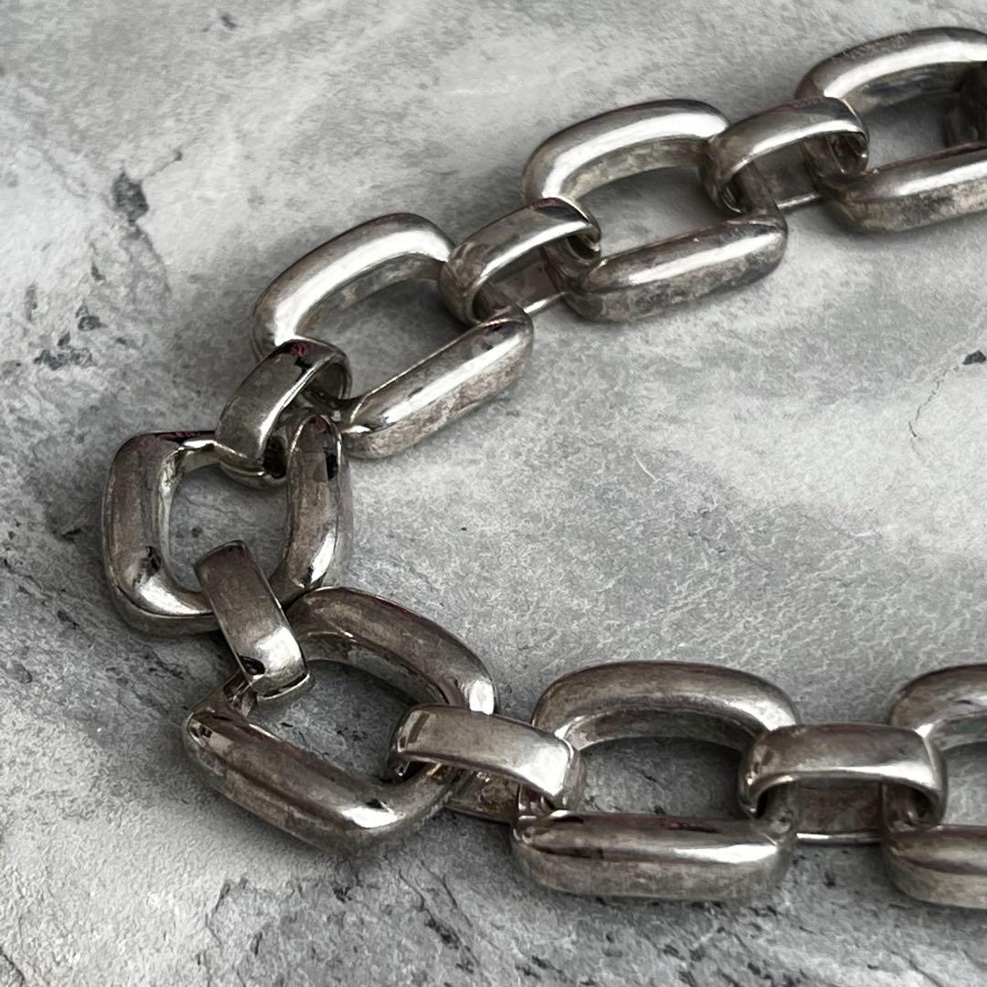 VINTAGE ヴィンテージ スクエア チェーン ブレスレット SPAIN