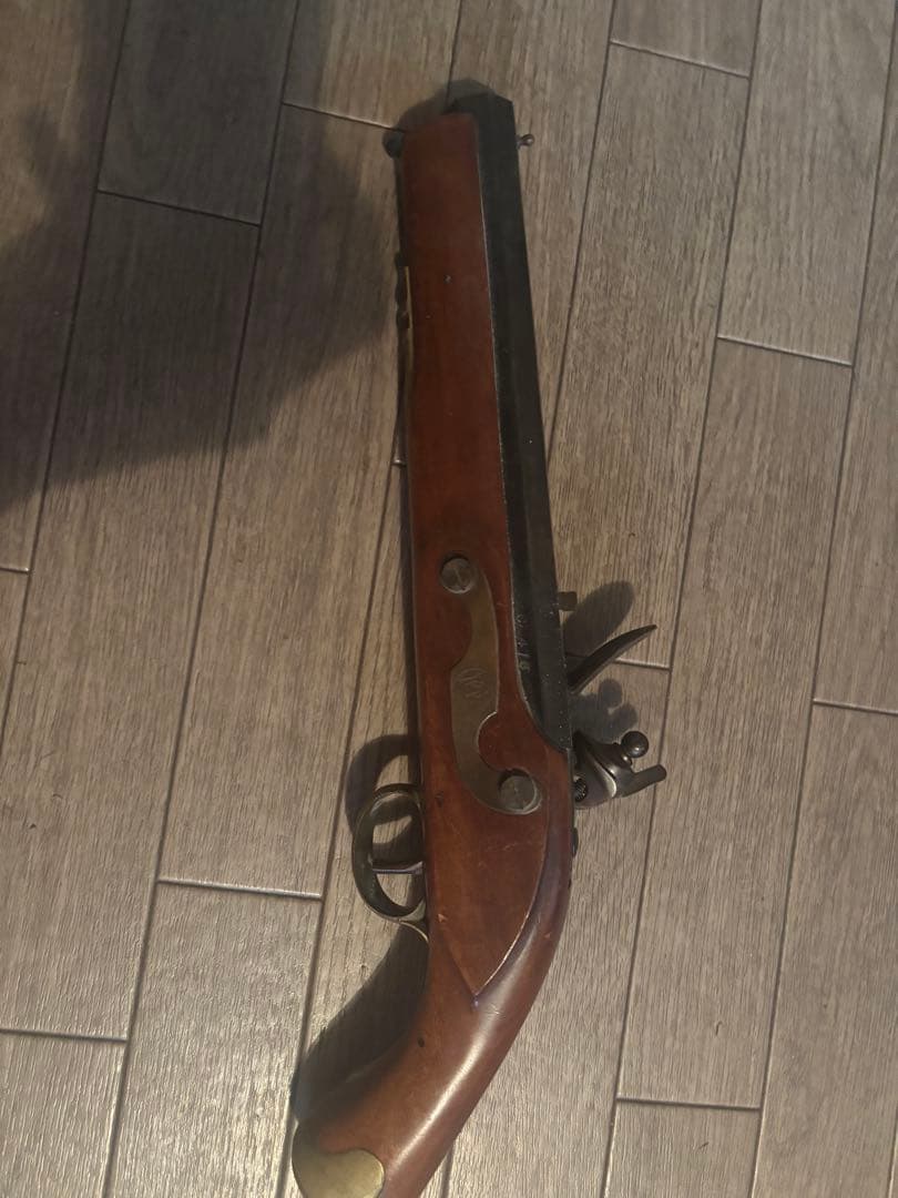 【観賞用】アンティーク風 火縄銃レプリカ（フリントロック式）