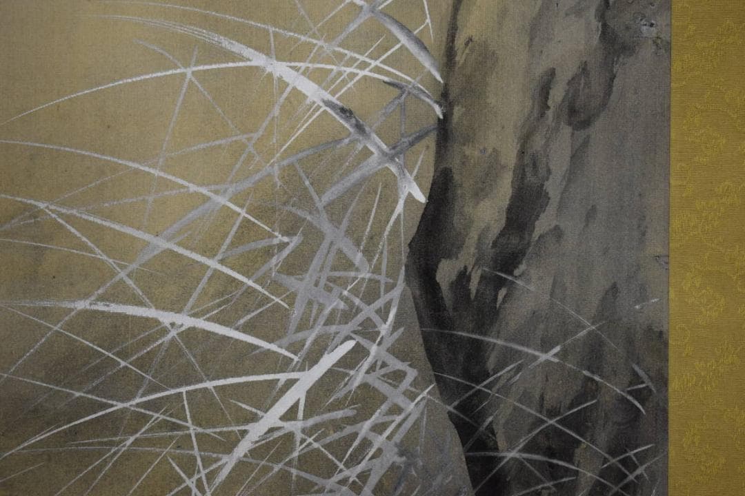 真作/翠晃/猛虎図/干支図/布袋屋掛軸HJ-303