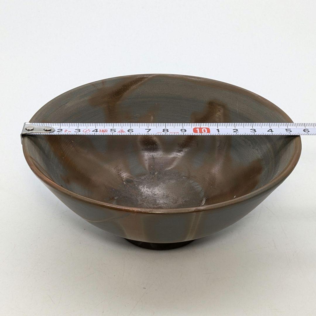 伝統工芸士柴岡秀泉 青備前緋襷茶盌 合箱 備前焼 抹茶