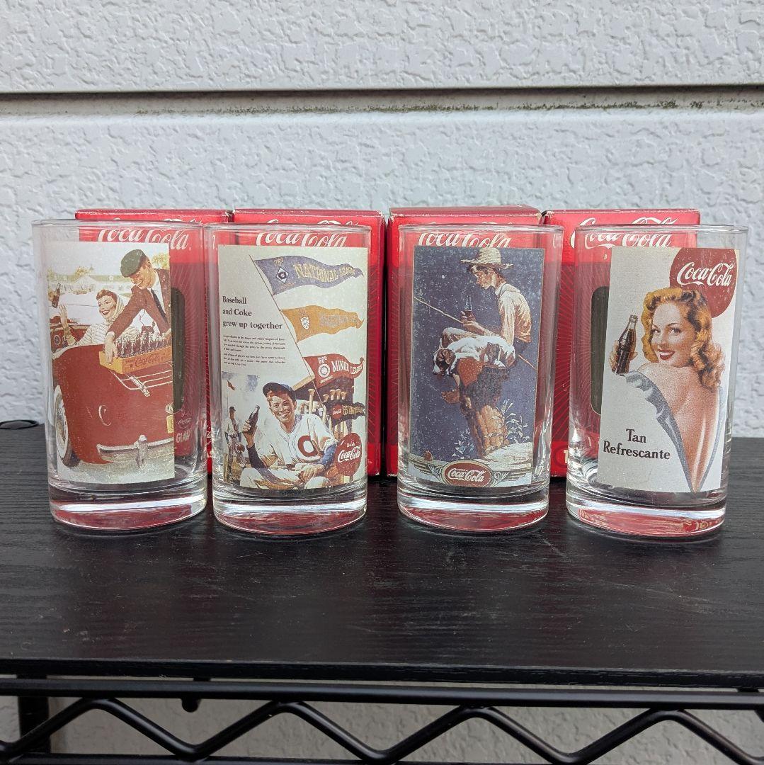 コカ・コーラ グラス4個セット 当時物 消費税5％表記 レトロ 広告デザイン Yahoo!オークション -「コカコーラ グラス レトロ」(広告、ノベルティ