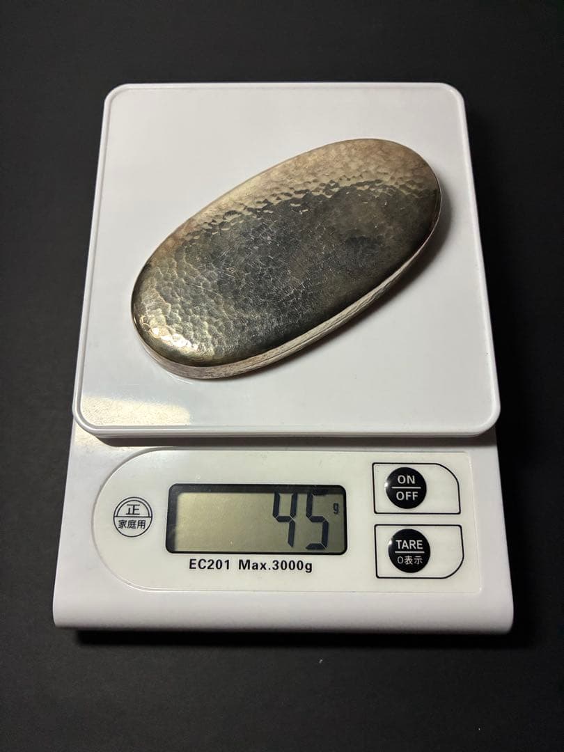 純銀 小判型 楊枝入 約45g 共箱付 照春勇吉 作 香合 銀製 - メルカリ