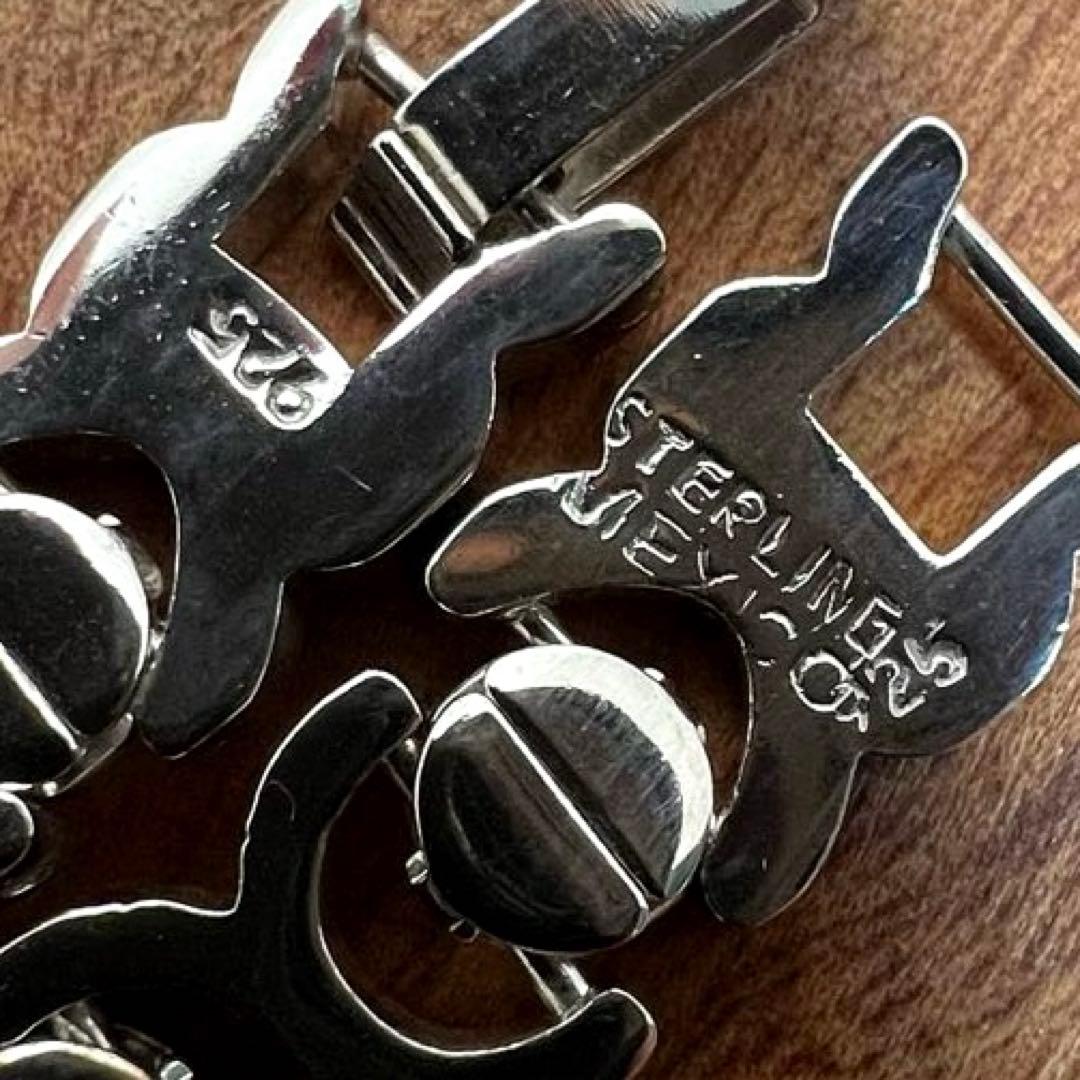 メキシコ ヴィンテージ シルバー ジオメトリー ブレスレット MEXICO925