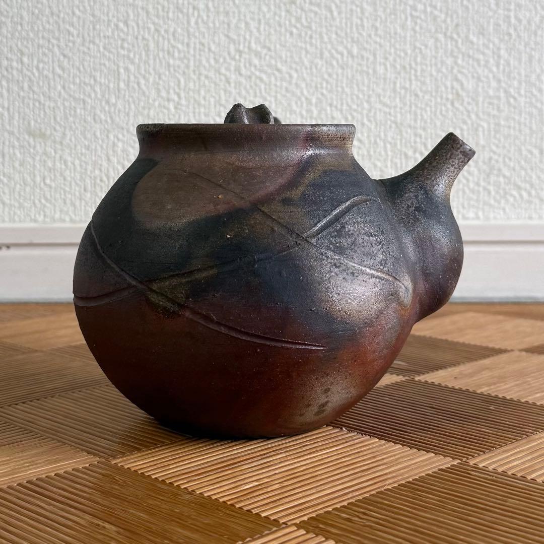 SNT1539 備前焼 松井與之 造 備前 横手急須 うぶ品 伝統工芸品 - メルカリ