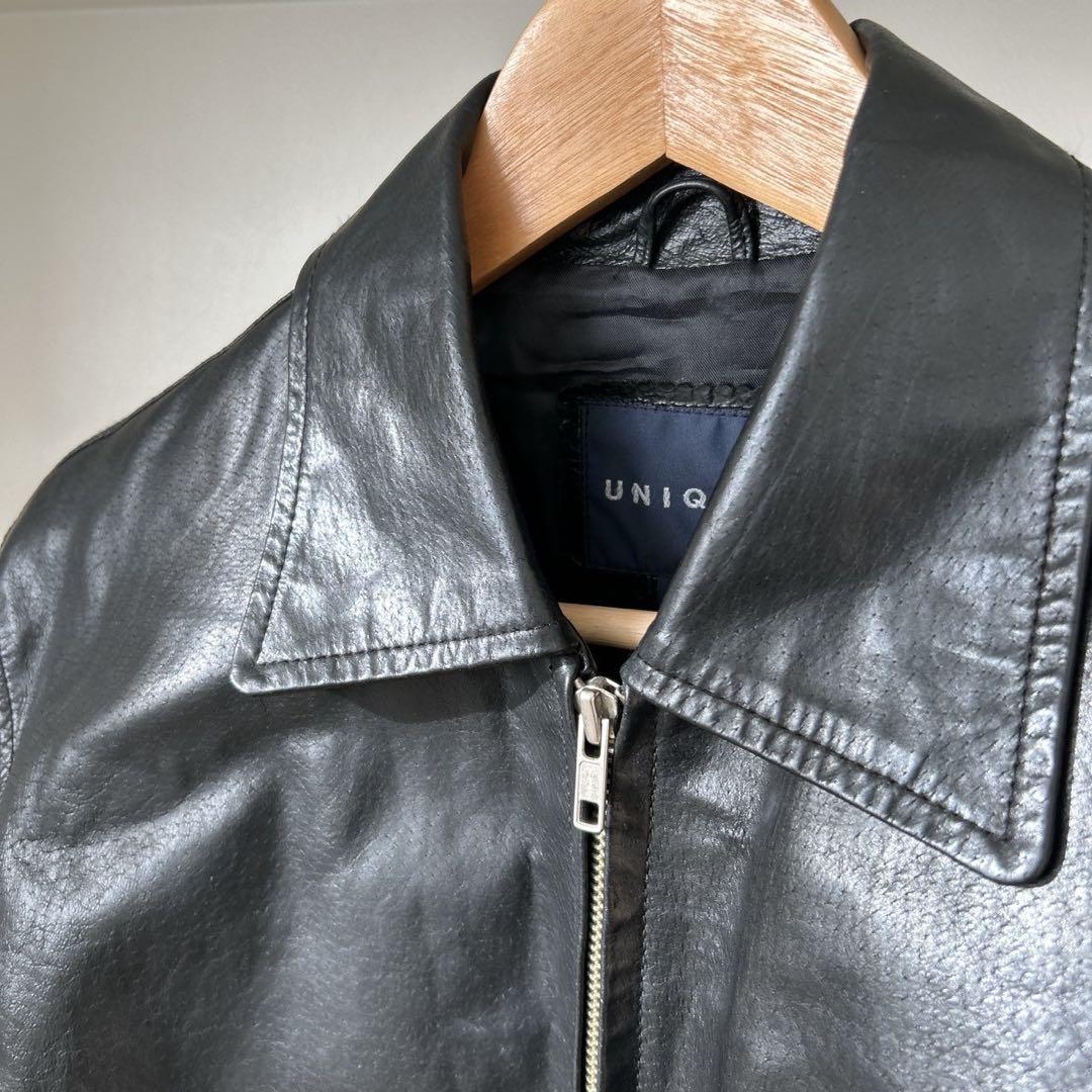 希少 90's OLD UNIQLO A-2 レザージャケット ライダース - メルカリ