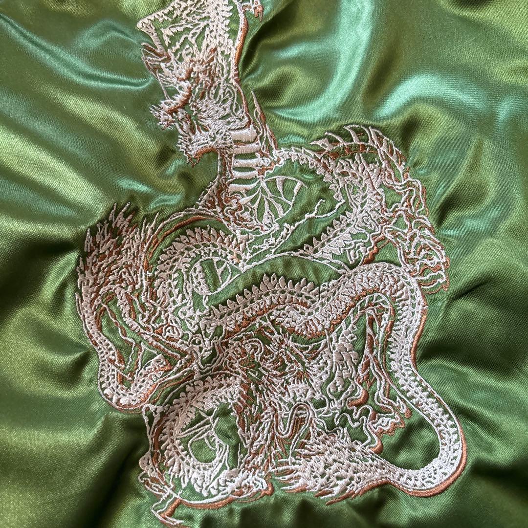 レア HONDA シンイチロウアラカワ スカジャン L 緑 バイカー コラボ