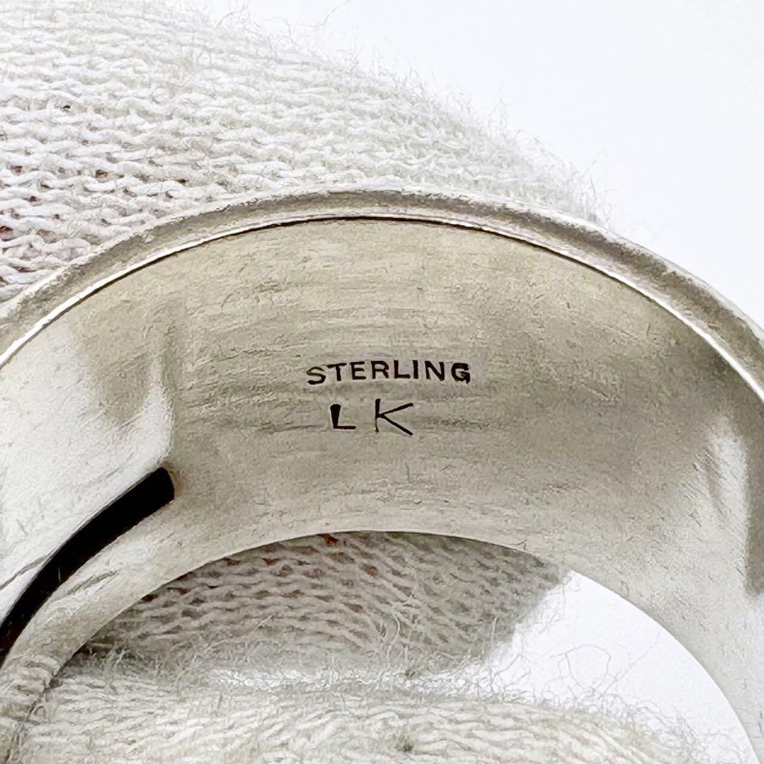 ホピ族 ルシオンコインバ オーバーレイ コーン リング 20号 希少