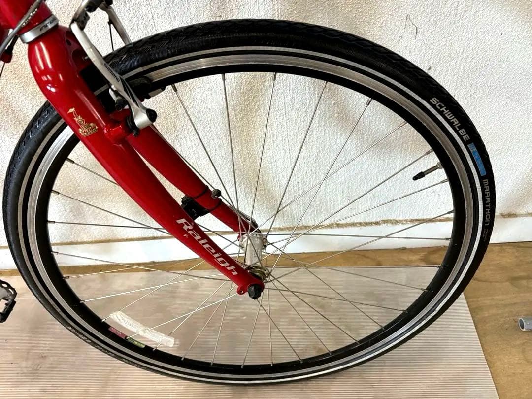 ⭕️英国名車RALEIGH（ラレー）｜大人の赤が映える｜街乗りに映える