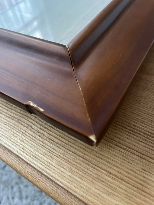 ハンドメイド　トールペイント　キャンバス　茶系